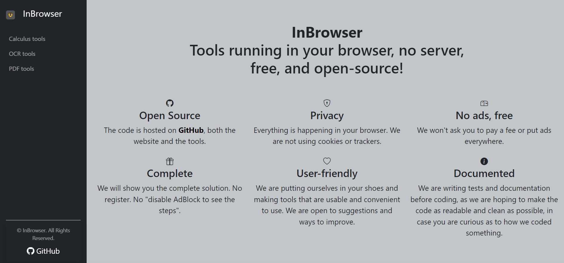 InBrowser (website) | October to December